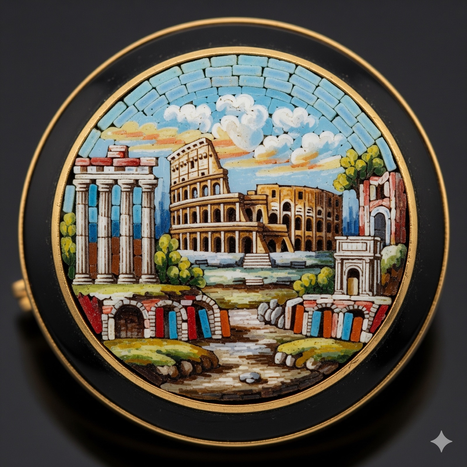 意大利微马赛克 (Micro Mosaic):显微镜下的玻璃拼图